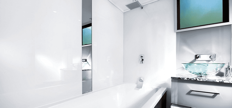 Acrylic shower wall