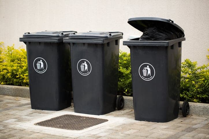 Waste container made of HDPE