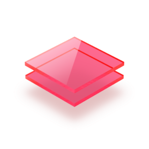 Fluorescent acrylic sheet red