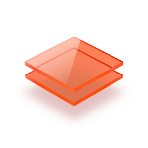 Fluorescent acrylic sheet orange