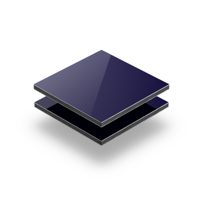 Dark blue aluminium composite panel RAL 5022