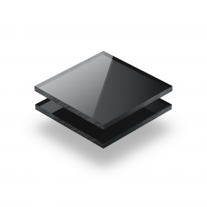 Mirrored acrylic sheet anthracite 3 mm