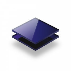 Mirrored acrylic sheet blue 3 mm