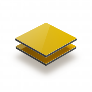 Yellow aluminium composite panel RAL 1023