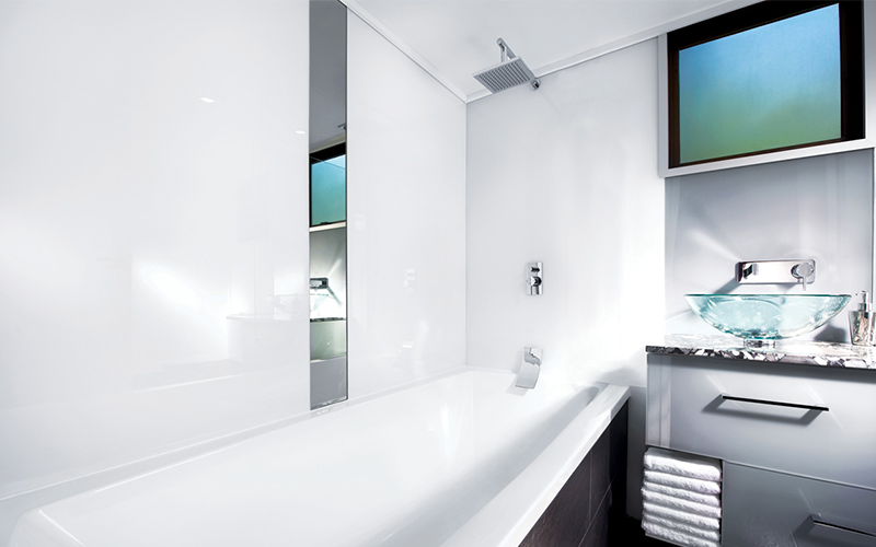 Acrylic bathroom cladding