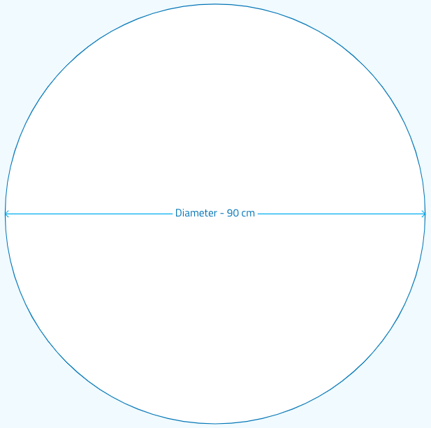 Plastic circle cut to size