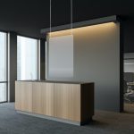 Transparent hanging screen example