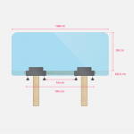 Sizes of perspex desk shield