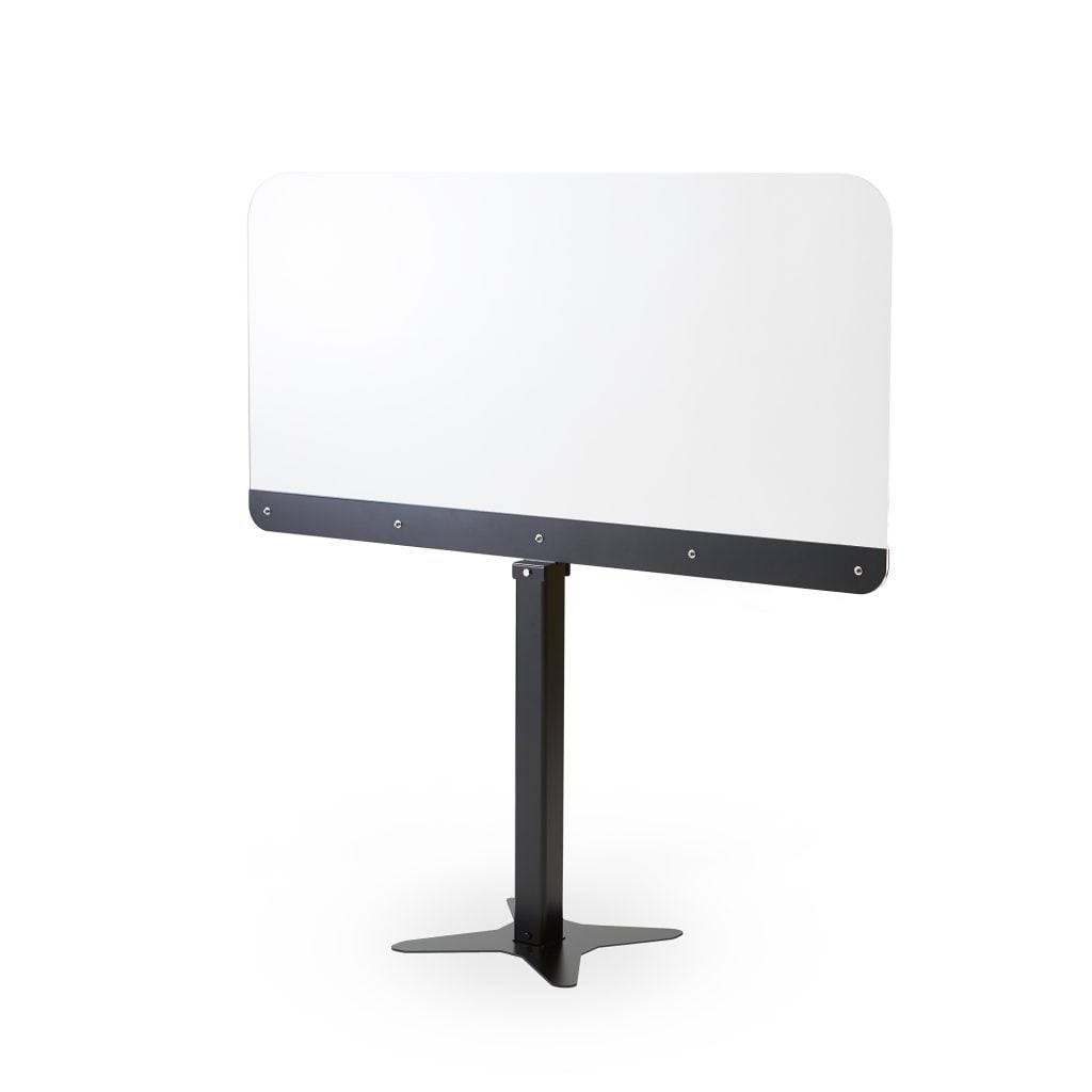 Perspex screen on a base