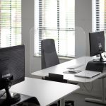 Small perspex screen for desk or table