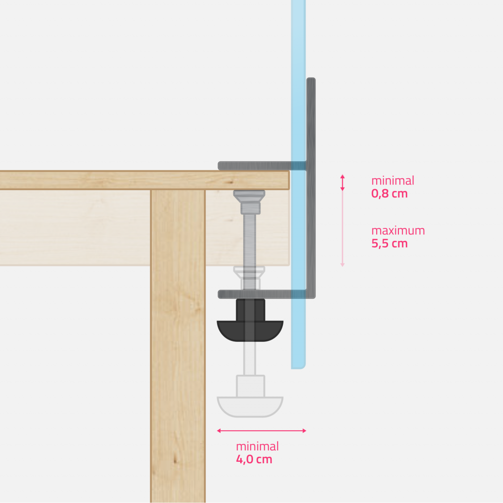 Technical drawing - steel clamp big