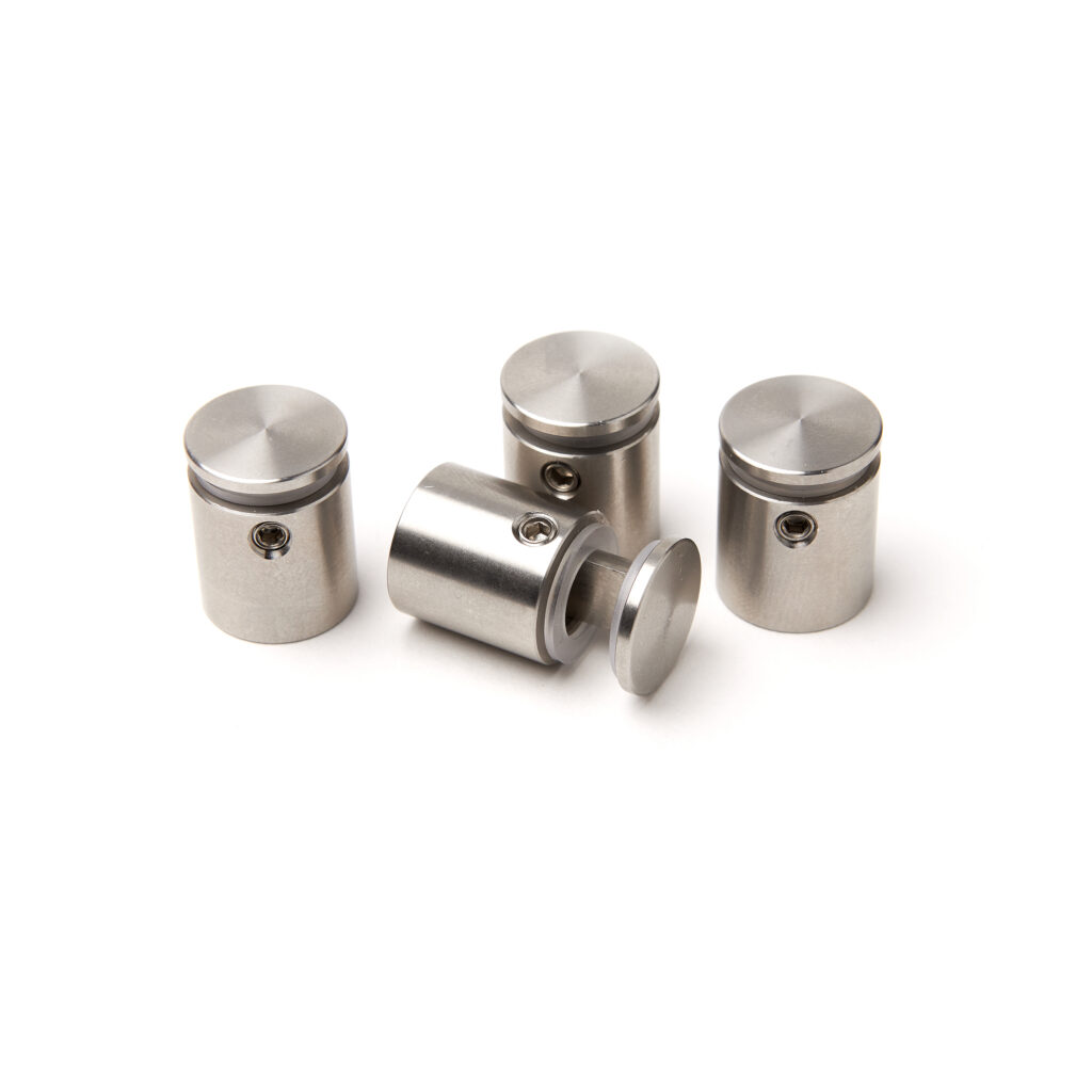 Stainless steel panel holders detail
