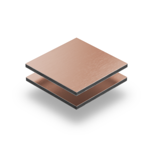 Brushed copper composite panel