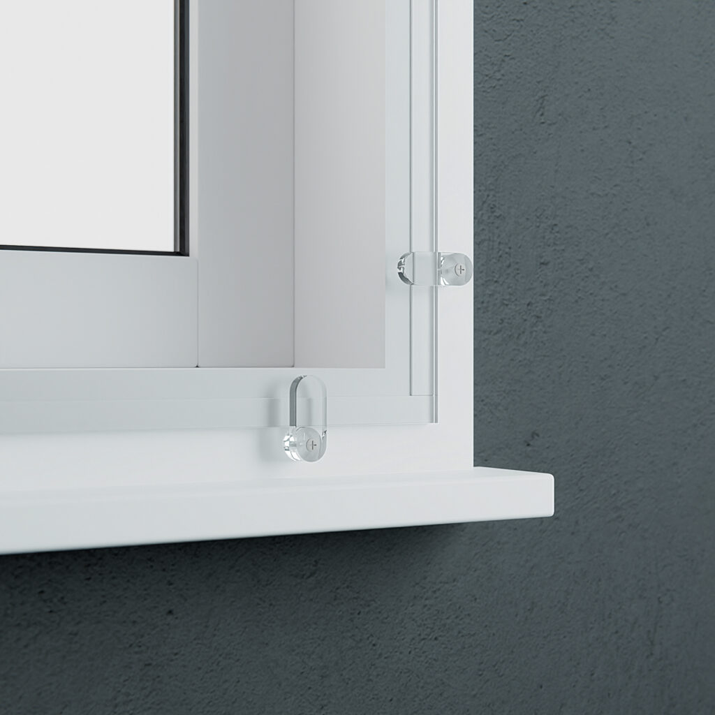 Secondary glazing clear acrylic with clips