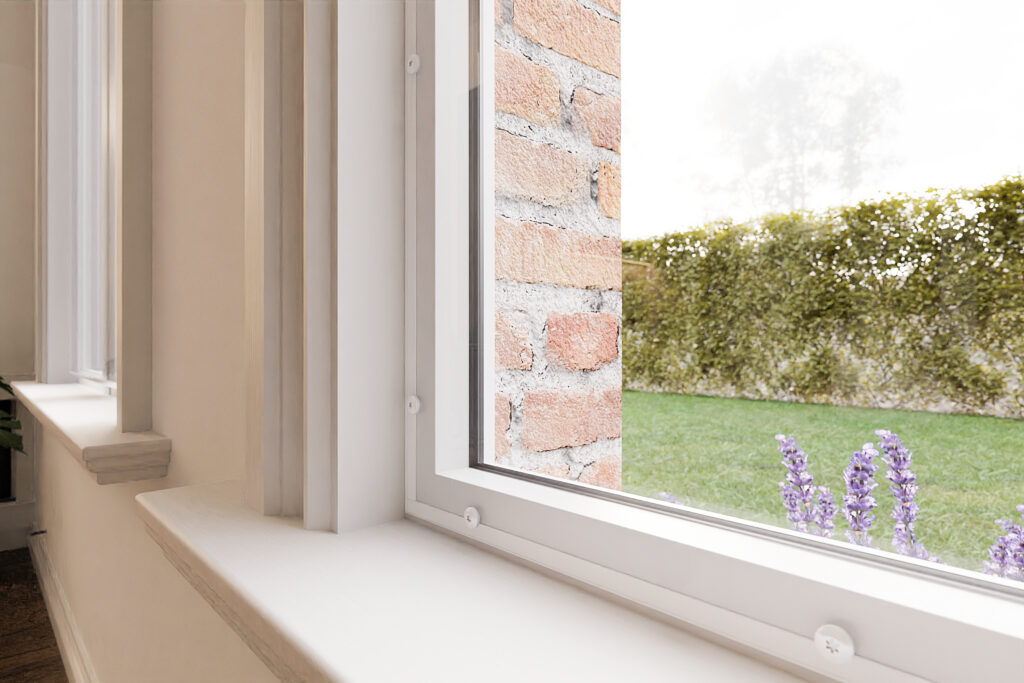 Secondary glazing fixed installation