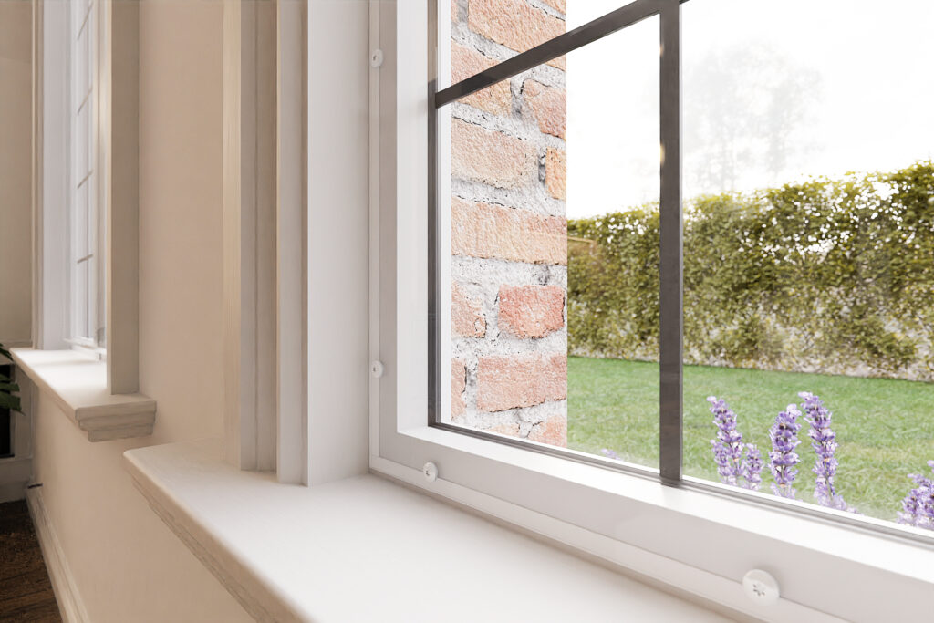 Secondary glazing for stained glass window fixed installation