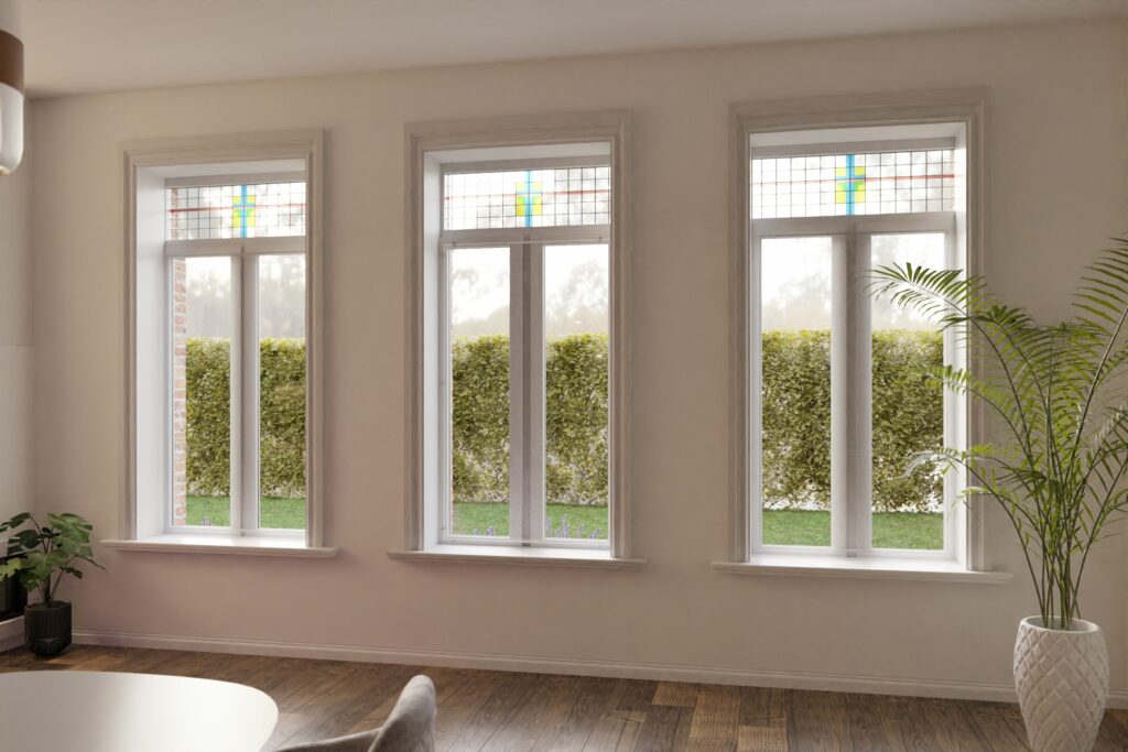 Secondary glazing with clips