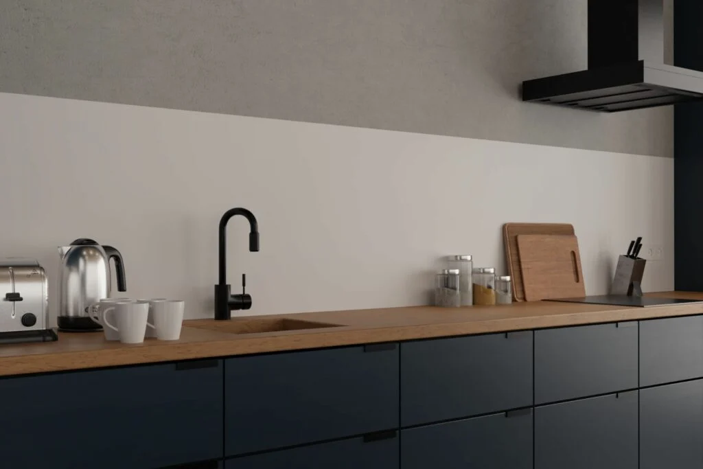 white acrylic kitchen splashbacks
