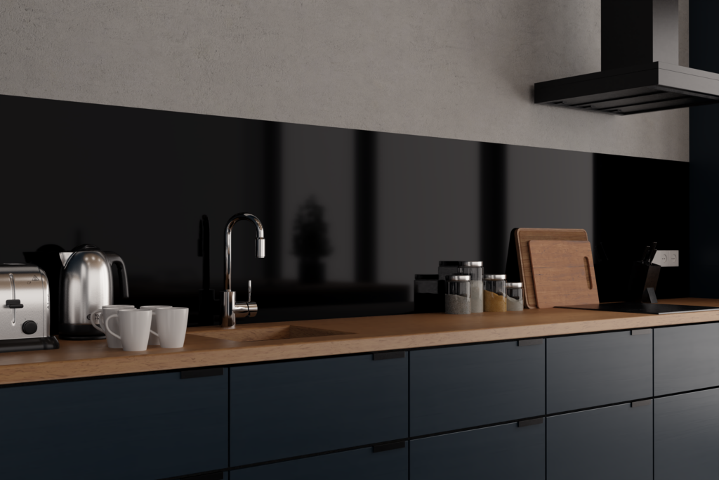 Black-splashback-for-kitchen