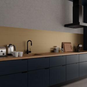 Kitchen splashback gold 3 mm