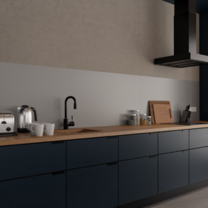 Kitchen splashback silver 3 mm