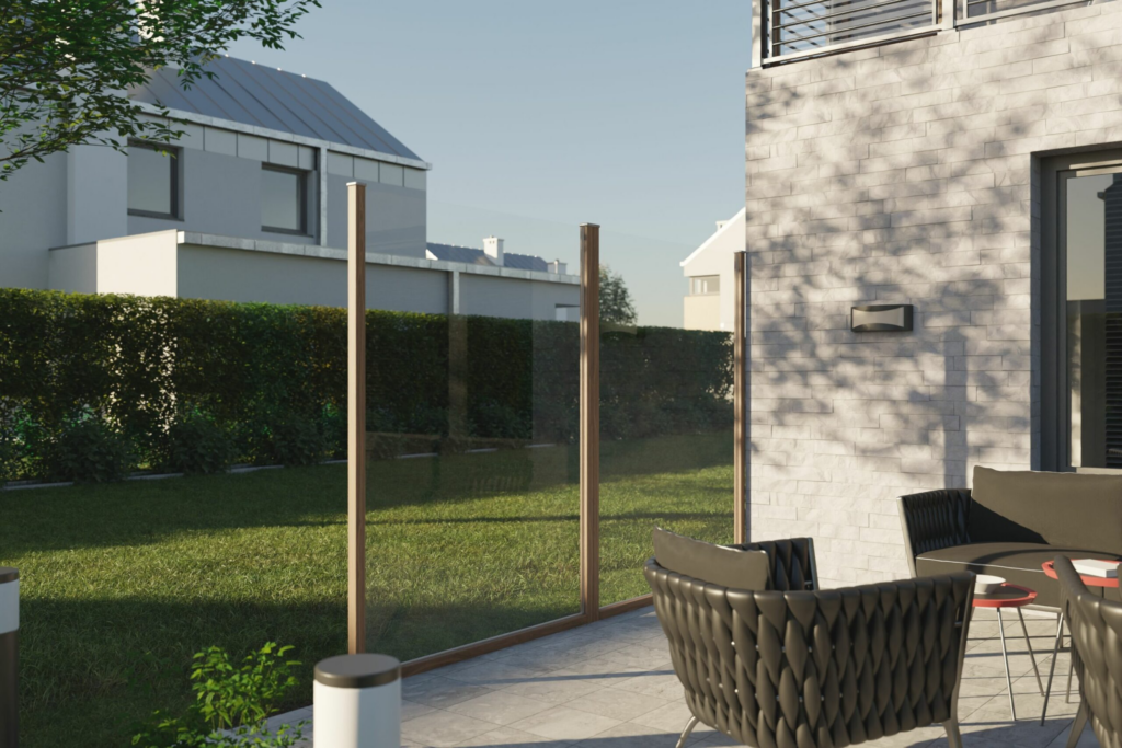 Clear acrylic windbreak