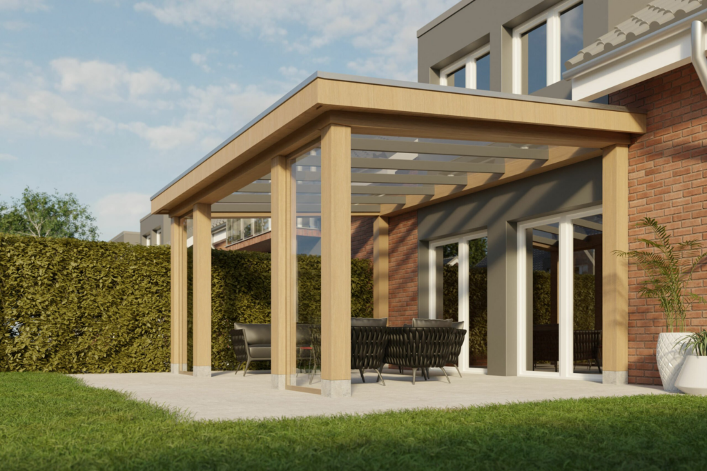 Plastic windbreak veranda
