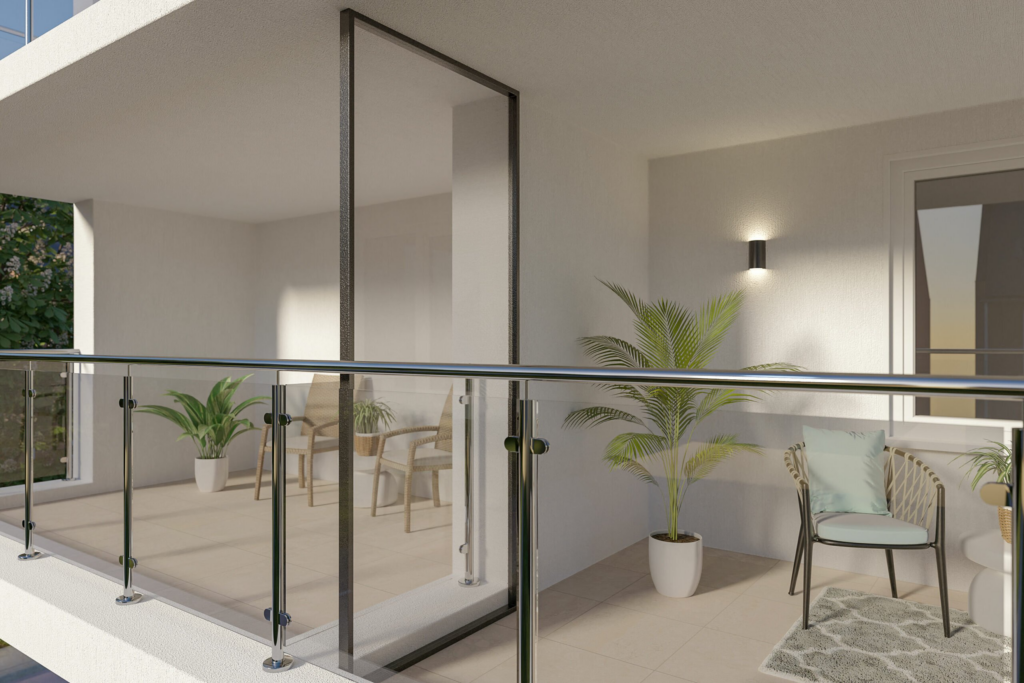 Balcony privacy screen transparent