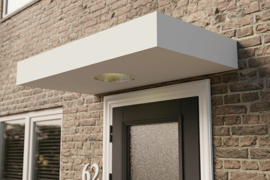 Plastic door canopy HPL