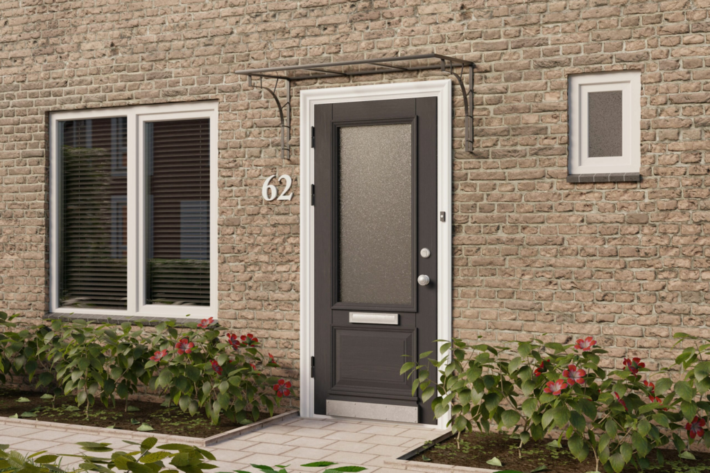 Plastic door canopy straight