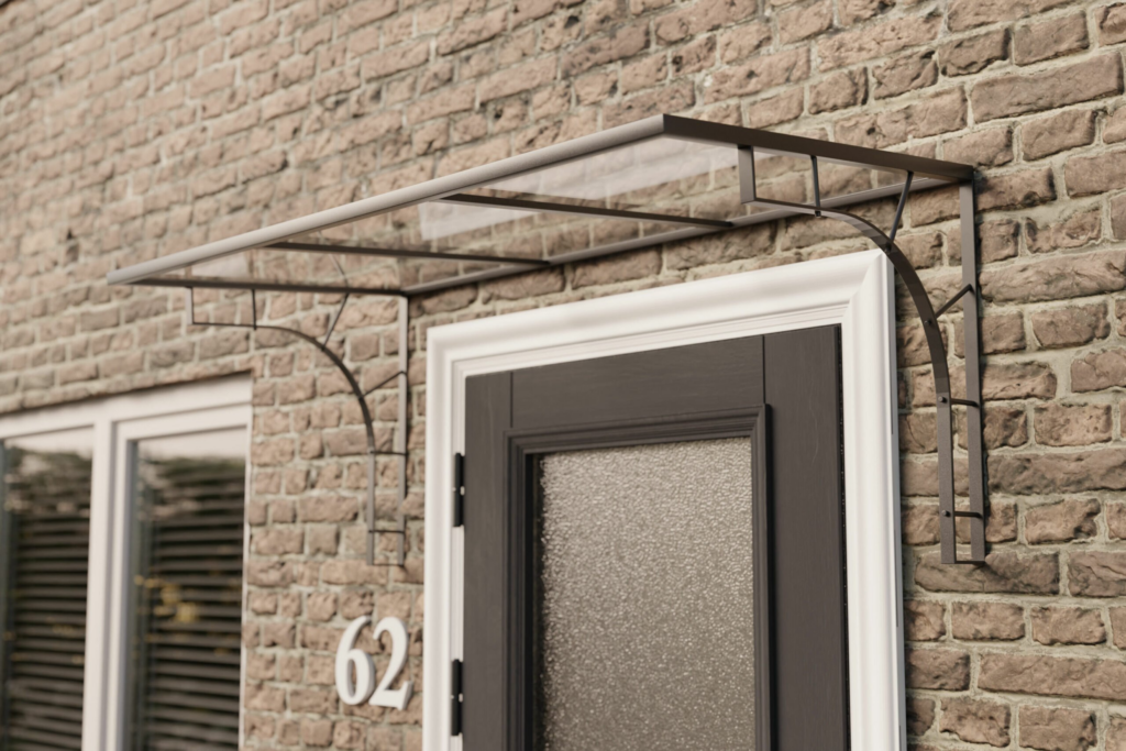 Plastic door canopy straight